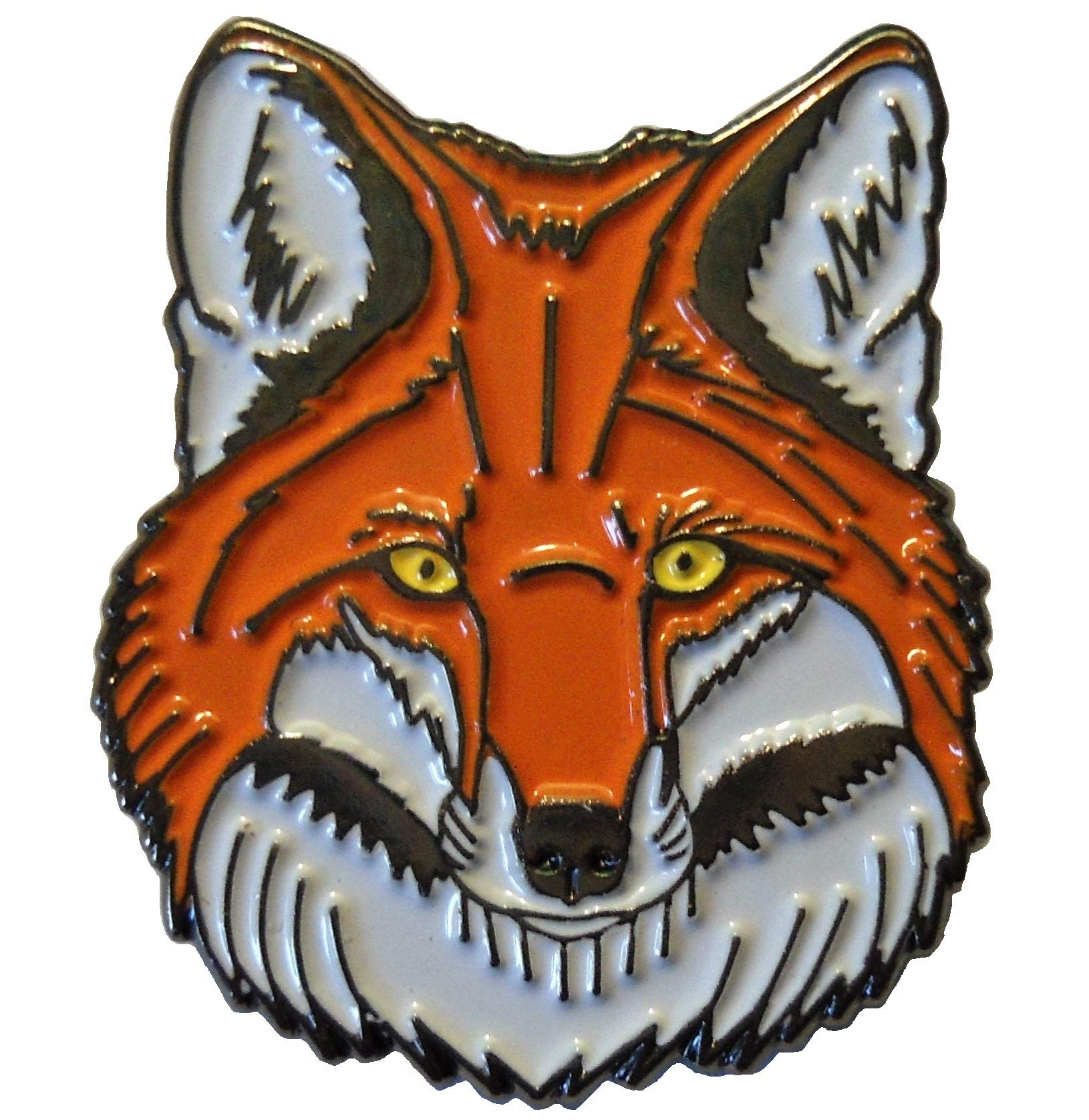 B4b Fox Countryside Wildlife Wild Animal Vixen 25Mm Metal Enamel Badge