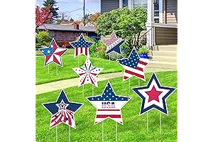4th of July Yard Signs with Stakes Decorations for Memorial Day