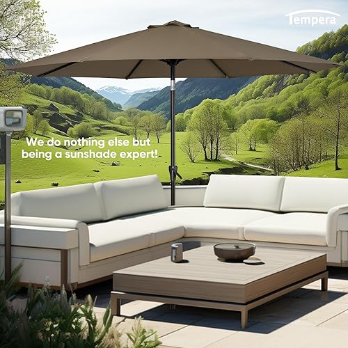 Miniatura 95 de Tempera Patio Market Outdoor Table Umbrella with Push Button Tilt and Crank,Large Sun Umbrella with Sturdy Pole&Fade resistant canopy,Easy to set