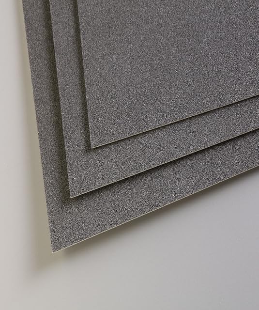 Clairefontaine - Ref 96009C - Pastelmat Card Sheets (Pack of 5 Sheets) - 360gsm Card - 50 x 70cm - Anthracite Colour - Specially Formulated For Use With Pastels
