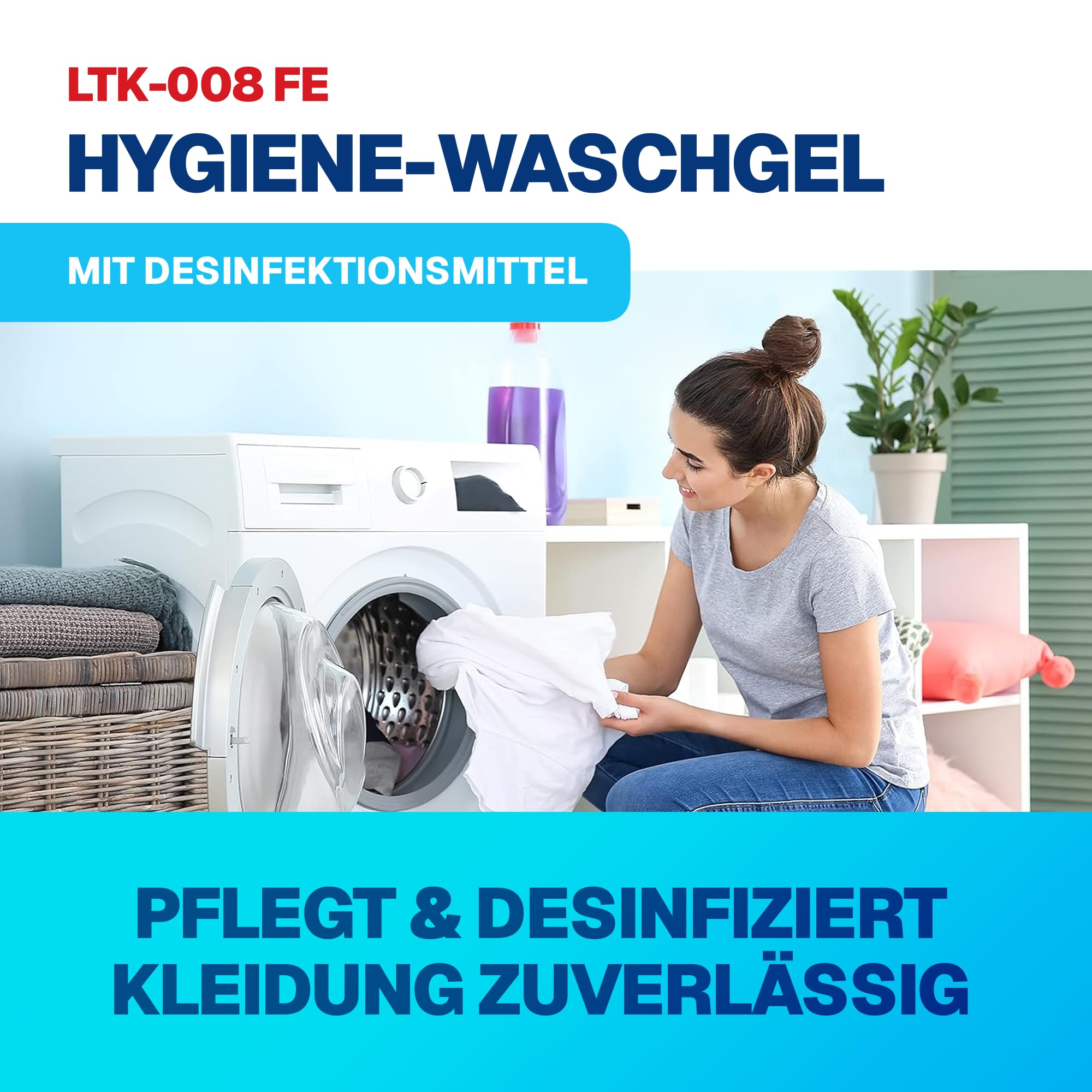 BioFormel LTK008 FE | Hygiene Waschmittel | Desinfektionswaschmittel | Wirkt desinfizierend für Ihre Kleidung | Konzentrat | Made in Germany (5L)