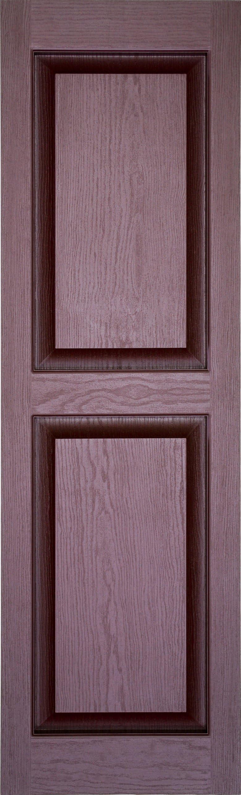 IR561463260 14-1/2-Inch by 63-Inch Raised Panel Exterior Decorative Shutter, 1-Pair, Burgundy