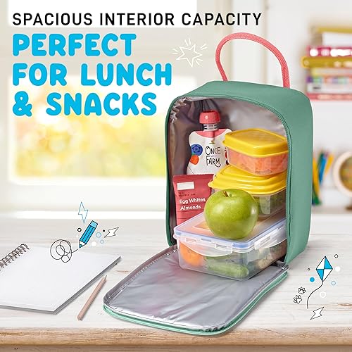 Miniatura 3 de Fit & Fresh Connor - Lonchera para niños, versátil lonchera con aislamiento térmico para escuela y campamento, bolsa de almuerzo para adultos con