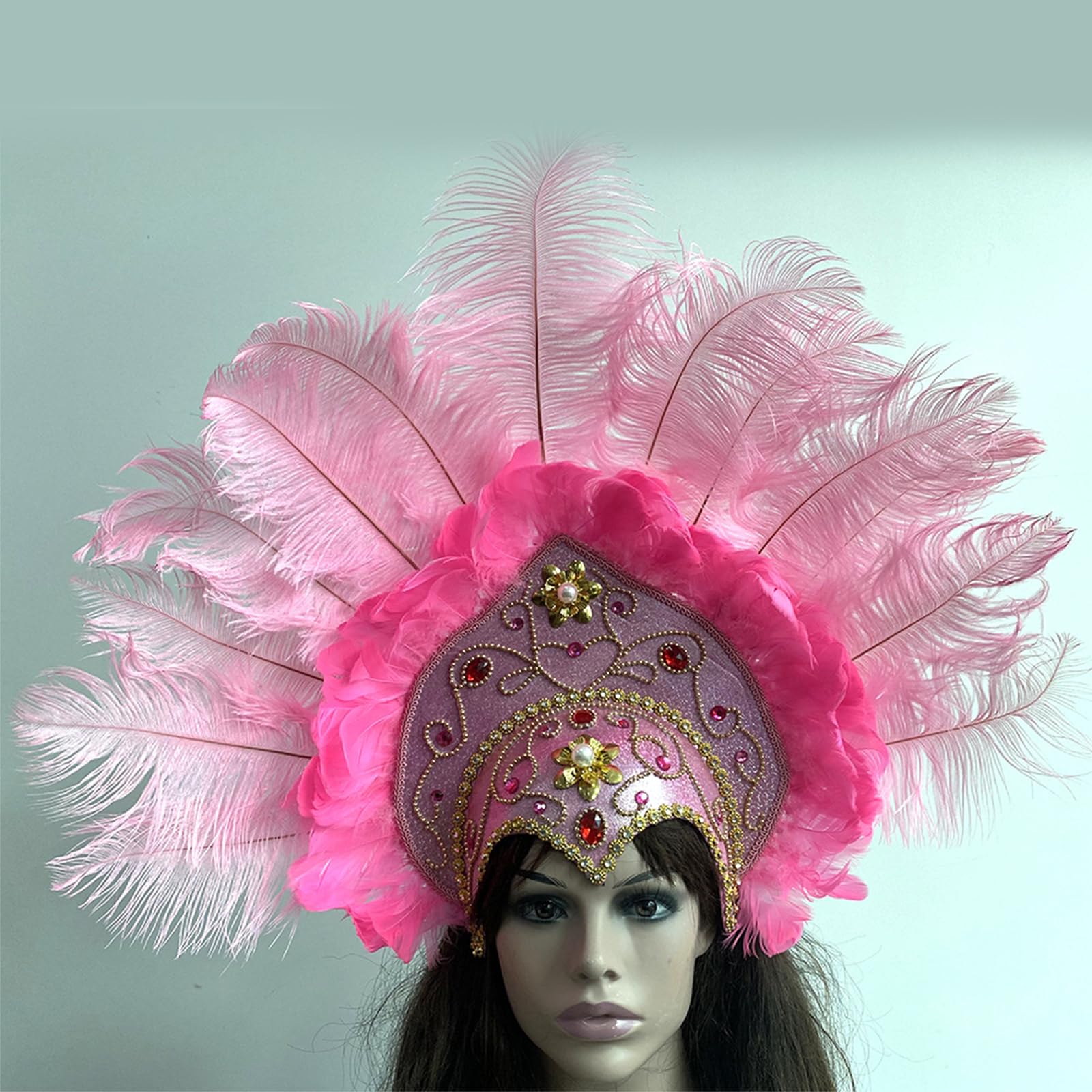 [Uitndvyte] Accessori per feste di carnevale Mardi Grass Festival Fascia in piuma per danza del ventre anni '20