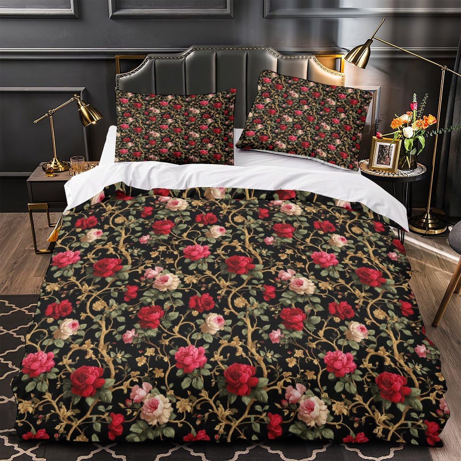 Parure de lit douce et confortable 260x220 avec fermeture éclair intégrée