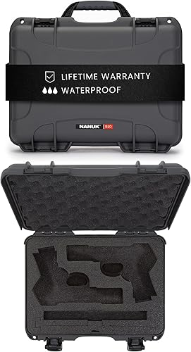 Miniatura 8 de Nanuk 910 Impermeable 2UP Classic Pistol Estuche Duro - Negro