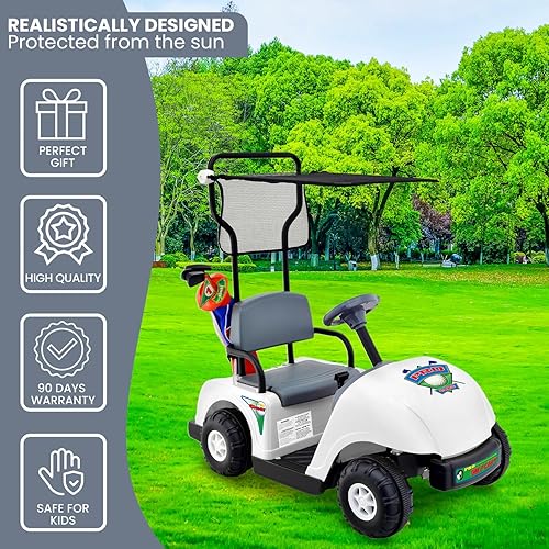 Miniatura 4 de Kid motorz Junior 6V Pro Carrito de golf Ride-On color blanco