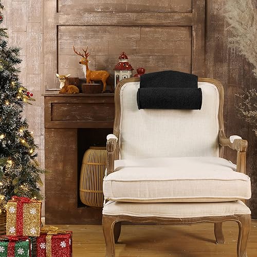 Miniatura 3 de Weysat Almohada para el cuello para silla reclinable, forro polar antideslizante, ajustable, soporte para el cuello, almohada para reposacabezas