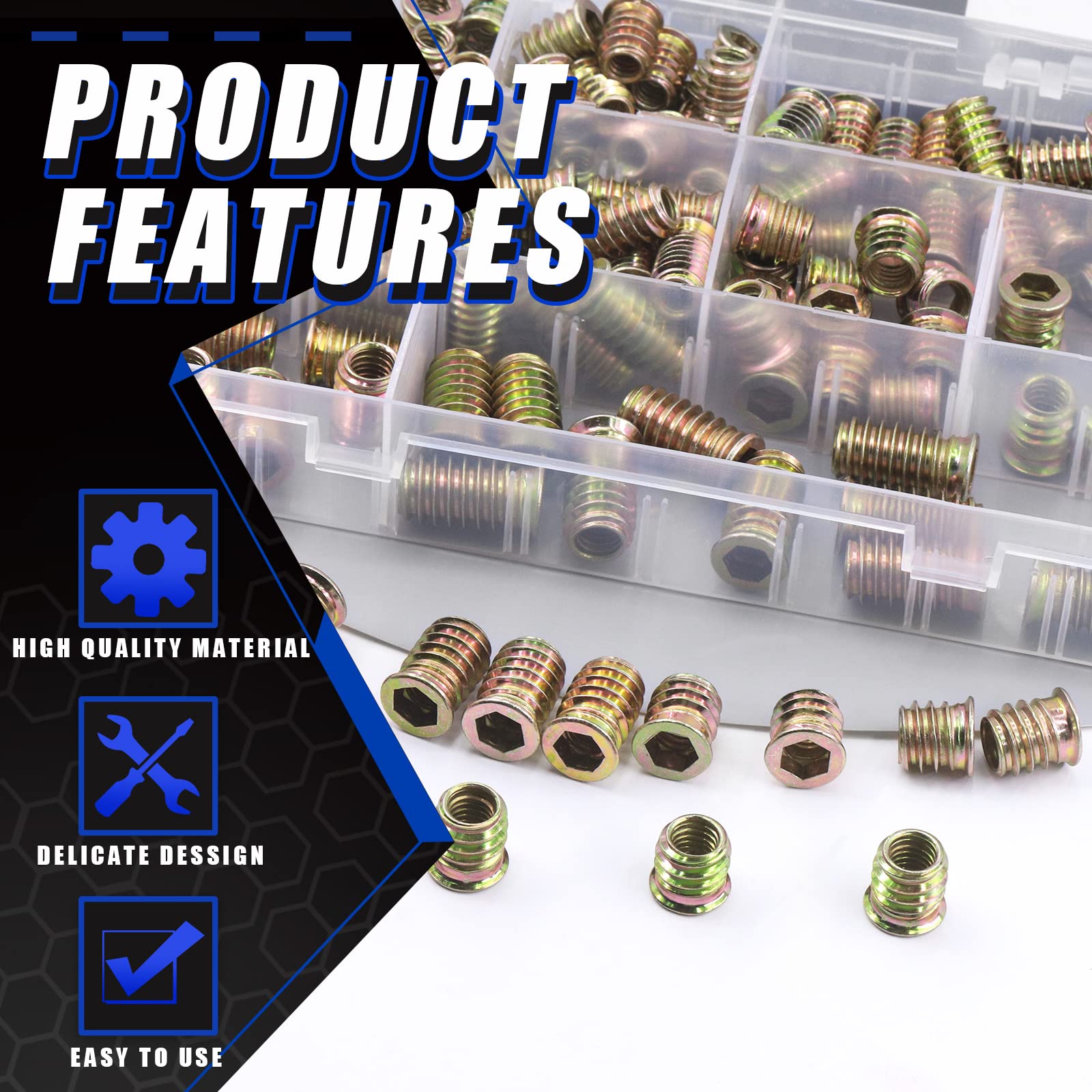 Insert Fastner Snapklik.com : Glarks 134Pcs 1/4