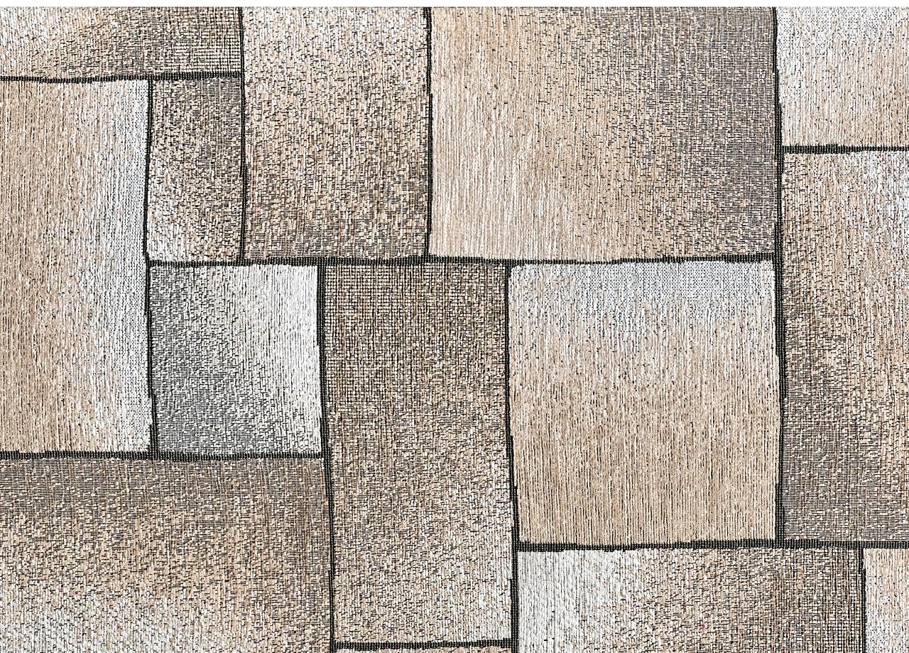 BIANCHERIAWEB Tetrix By Suardi Tapis de salon en velours antidérapant 175 x 240 cm taupe