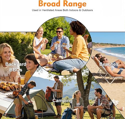 Miniatura 7 de Parrillas de carbón portátiles grandes sin humo, parrilla de barbacoa de acero inoxidable, parrilla portátil para barbacoa que permite 50 pinchos,