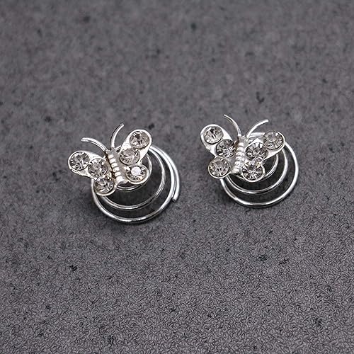 Miniatura 2 de 12 horquillas en espiral para el cabello, espirales, espirales, pinzas para el cabello para boda, novia, diamantes de imitación de perla, accesorios