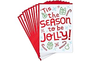 Hallmark Christmas Cards, Tis the Season (10 Candy Cane Cards with Envelopes)