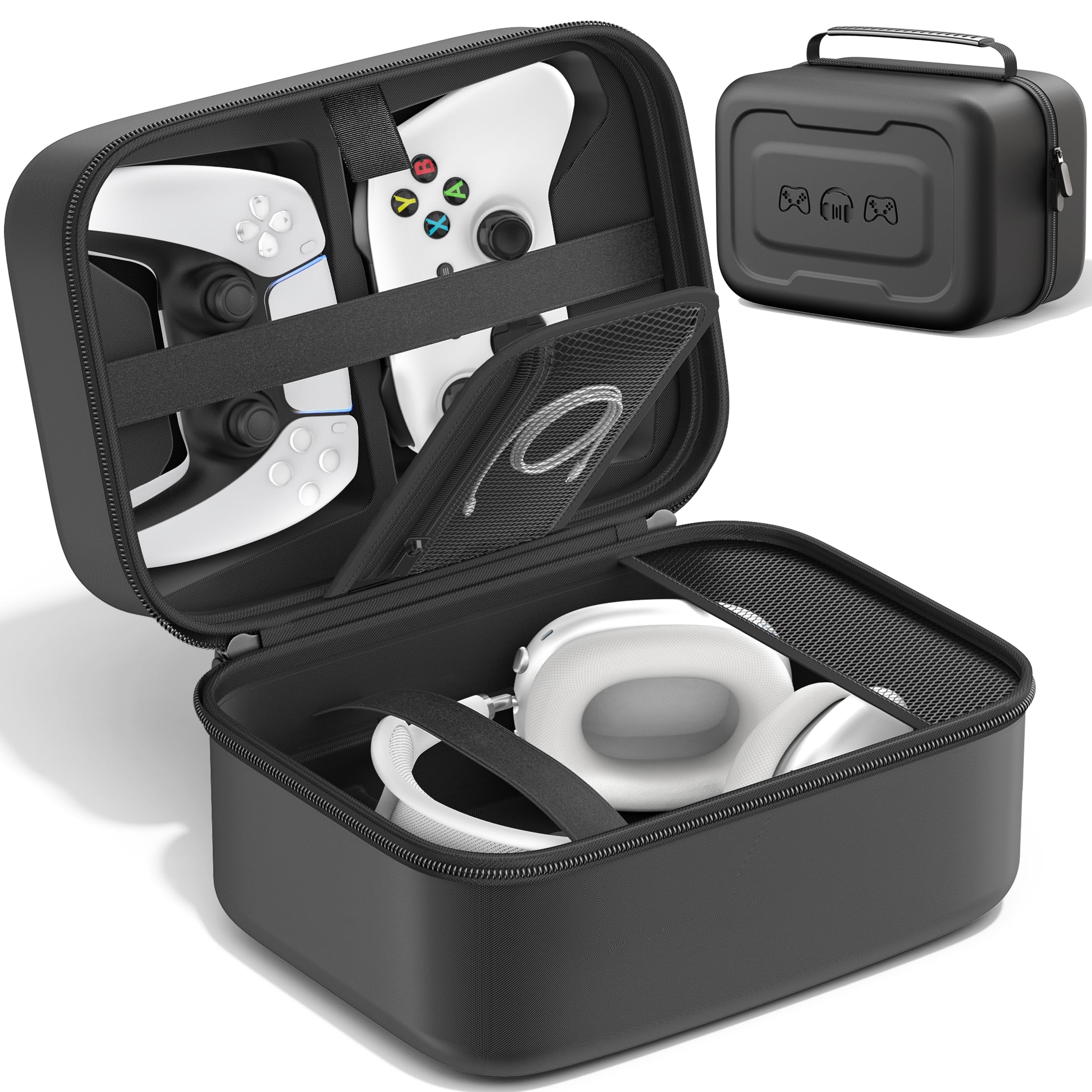 ゲームコントローラー 黒 収納ケース付き Amazon.co.jp: コントローラー 収納ケース PS5/PS4/Xbox対応/Switch 1