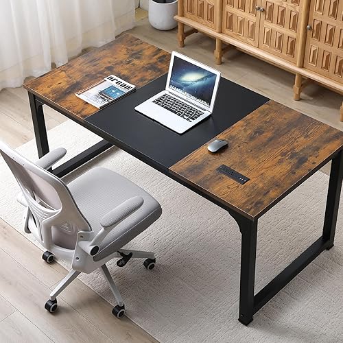 Miniatura 2 de Escritorio grande para computadora, escritorio de oficina en casa de 63 pulgadas, mesa de estudio para estudiantes, mesa de juegos, mesa moderna y