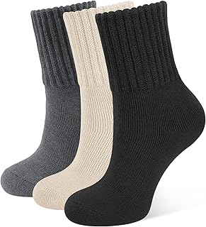 CLOSEMATE Womens Thick Full Cushioned Thermal Warm Boot Socks for Winter 3 Pairs