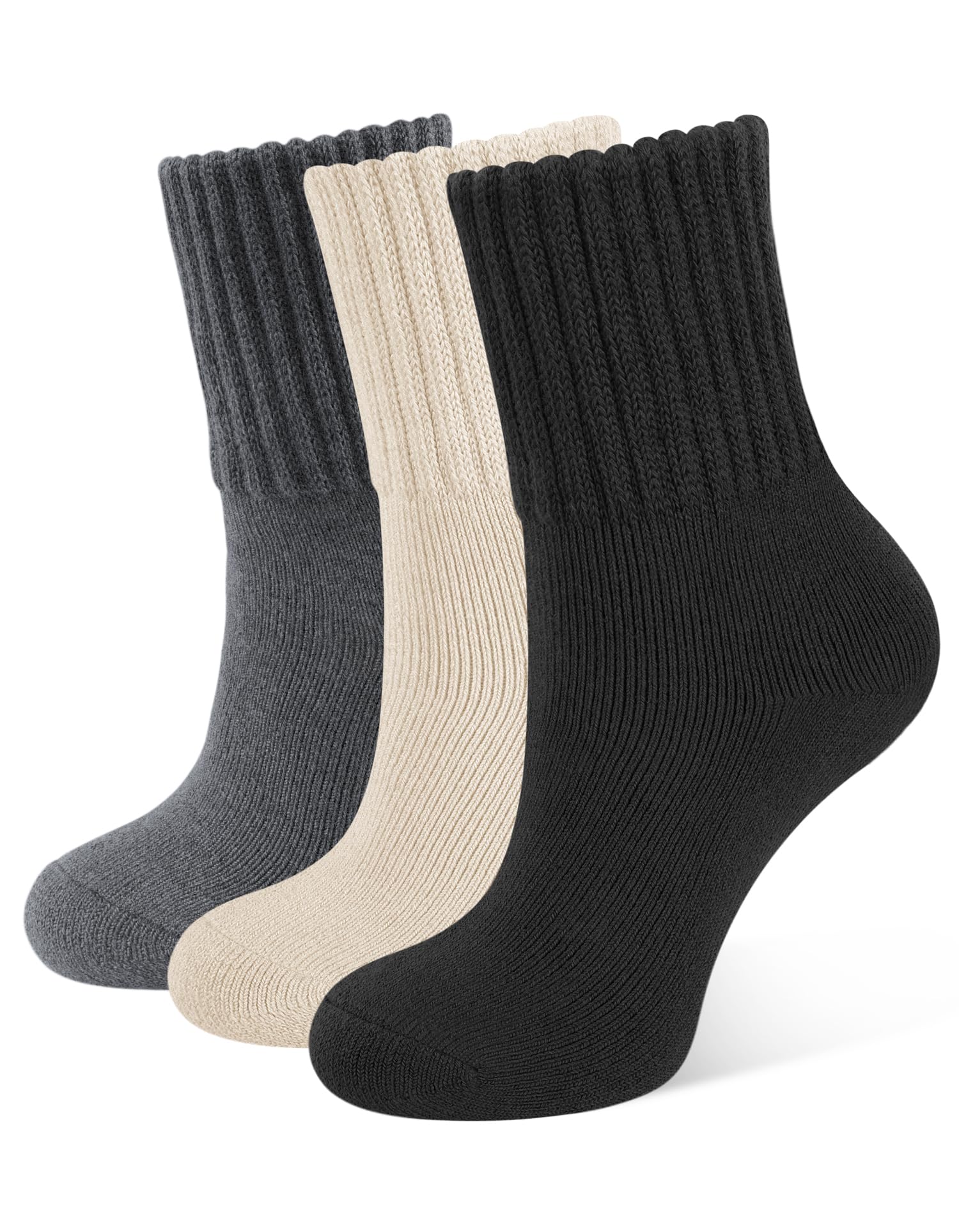 CLOSEMATE 3 Paia Calzini Spugna Termici Donna Invernali Morbidi Antigelo Calze Spesse per Sport e Casa con Taglie