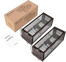 Ratzfatz Rat Trap Multi-Catch Cage XXL, Adjustable Sensitivity, No Kill, Reusable, for Indoor/Outdoor Use, for Catching Mice, Rats and Other Rodents of Similar Size (1)