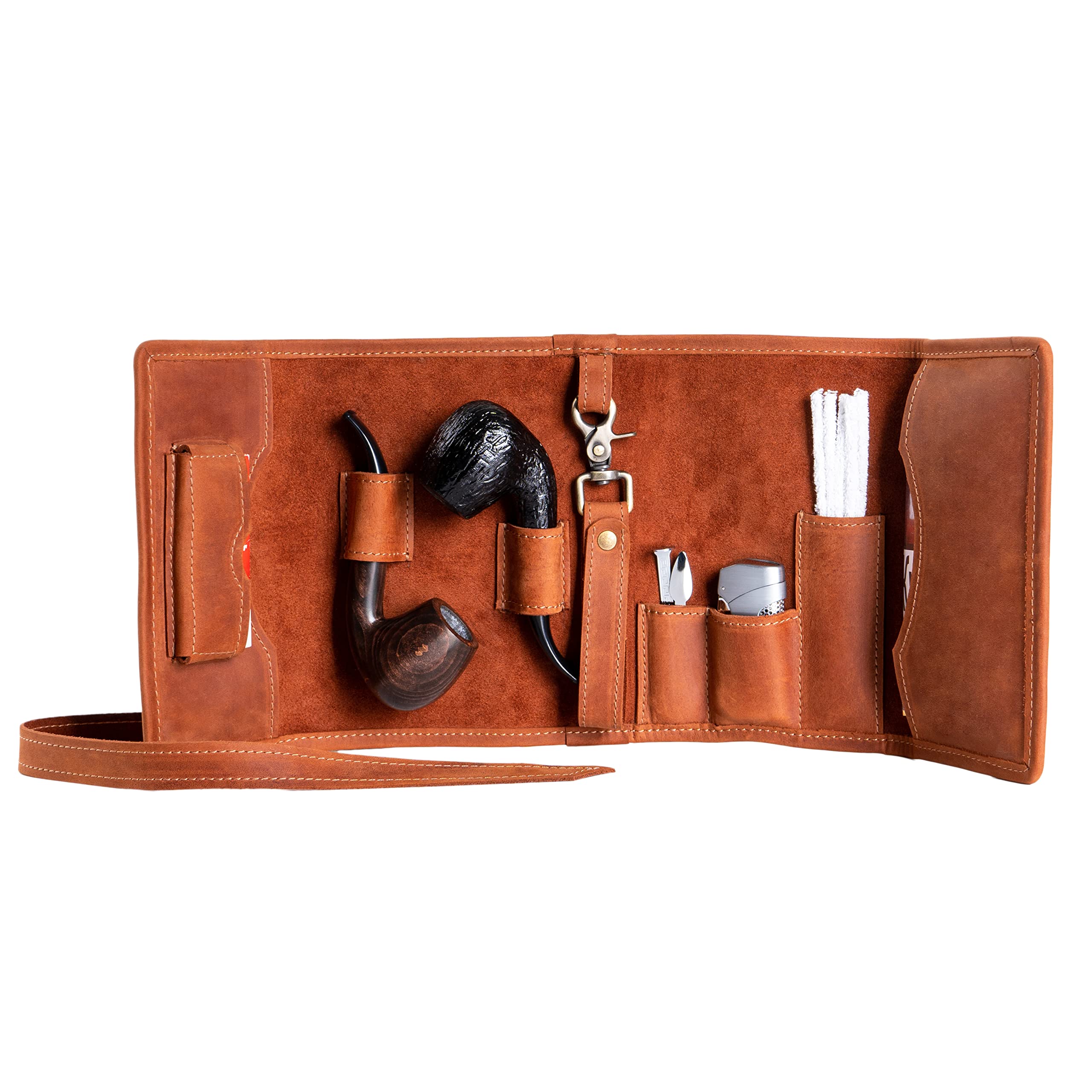 best pipe tobacco pouch Amazon.com: Leather Pipe & Tobacco Pouch Handmade Leather Pipe Roll Tobacco  Pouch (Brown) : Health & Household
