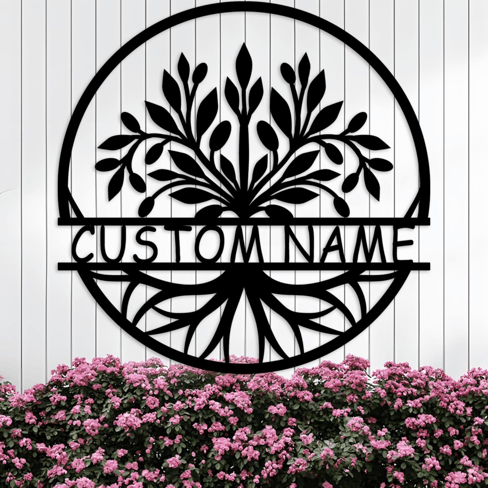 Riaeelvs Personalized Tree of Life Wall Art,Custom Trees Signs Outdoor Metal, Family Tree Wall Decorations,Custom Metal Name Signs, Birthday Gift For Women