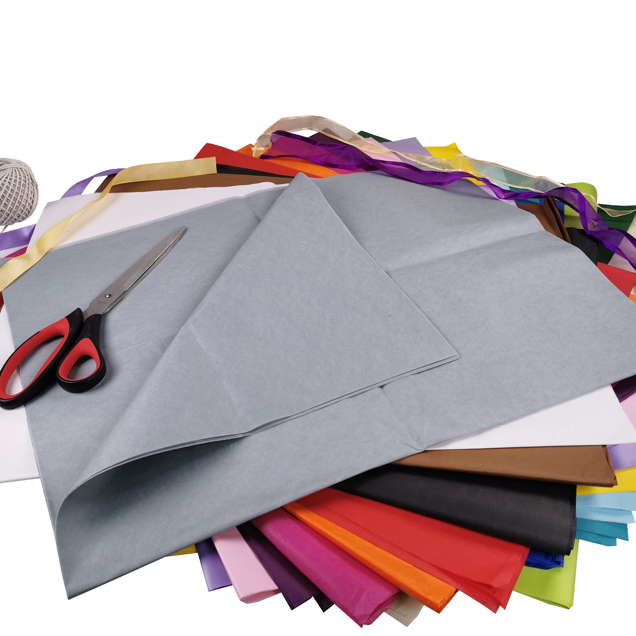 240 fogli di carta velina grigia senza acidi, carta velina artistica, carta velina regalo, tessuto per decorazioni