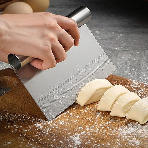 Miniatura 2 de Juego de 4 herramientas de pizza con cortador de masa, cortador de masa y rueda cortadora de pizza, rodillos de pastel de pizza de pastelería y