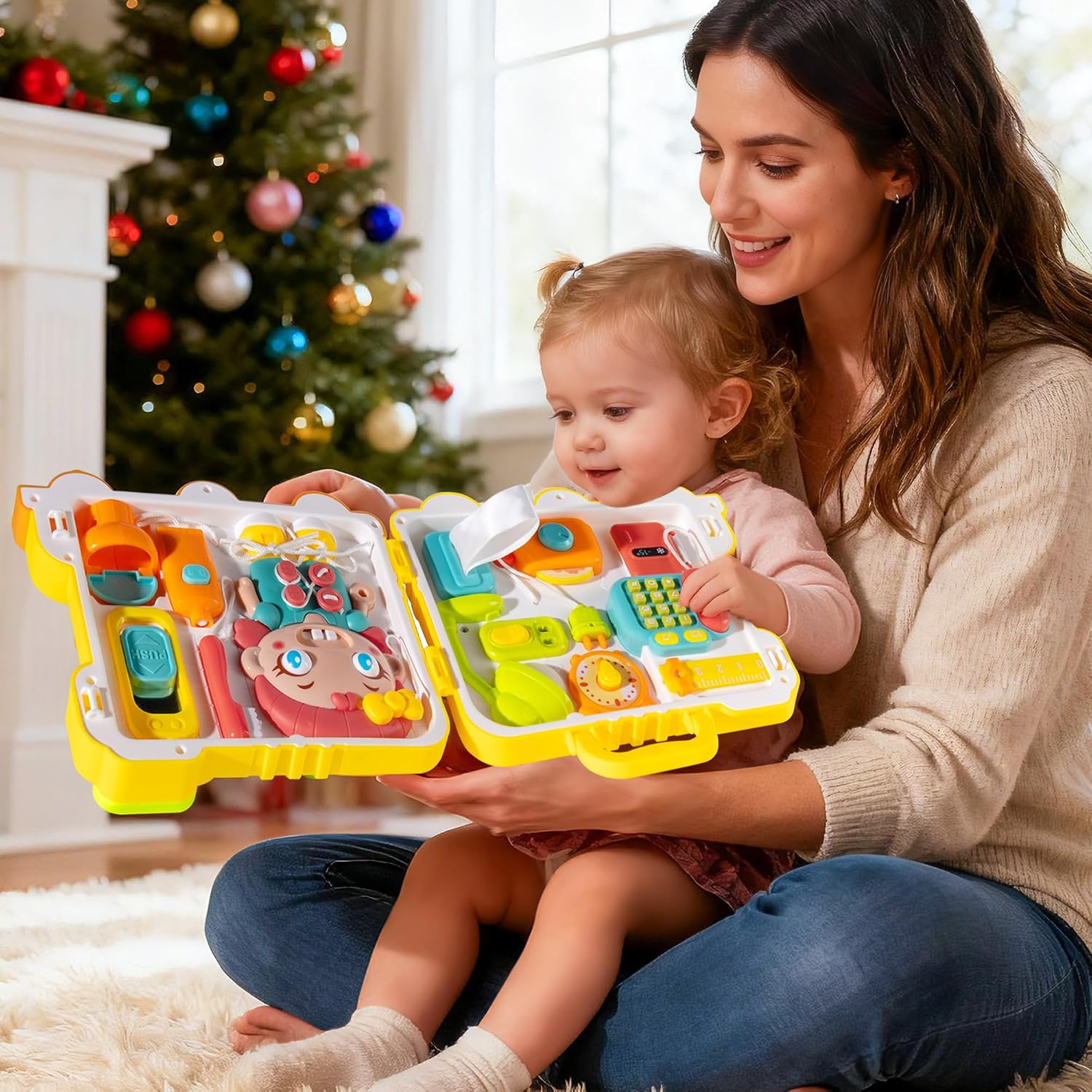 Montessori Busy Board for 18 Months+ Girl Gift, Musical Montessori Toys | Early Educational Toy for Kids, Christmas, Birthday Gift for Boys and Girls