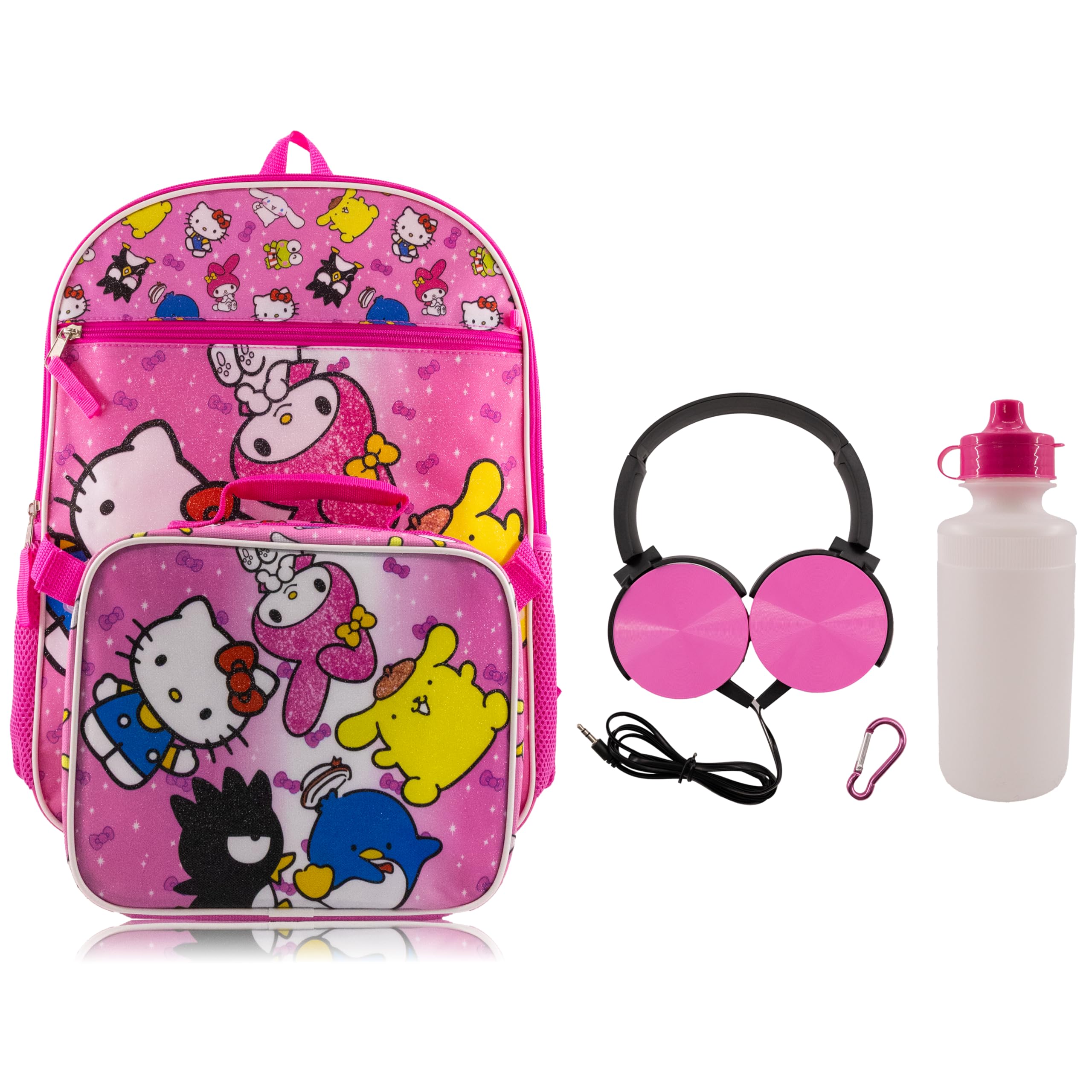 Sanrio Hello Kitty Backpack With Lunch Box for Kids | Insulated Lunch Bag Lunch Box for Girls, Boys, Toddlers | Backpack for School and Reusable
