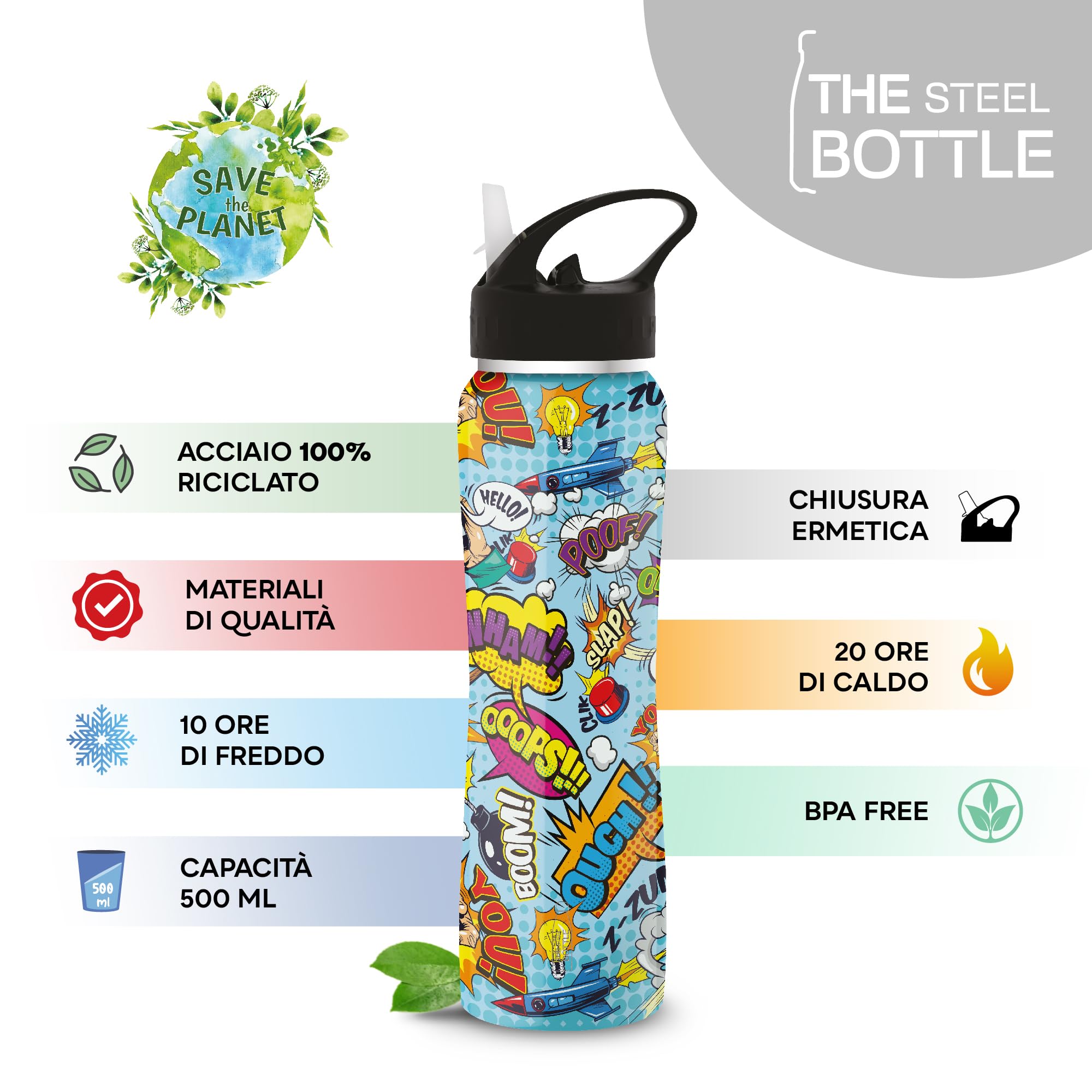GOURDE BIDON,sku1-750ml--Tasse à eau thermique en acier inoxydable 304
