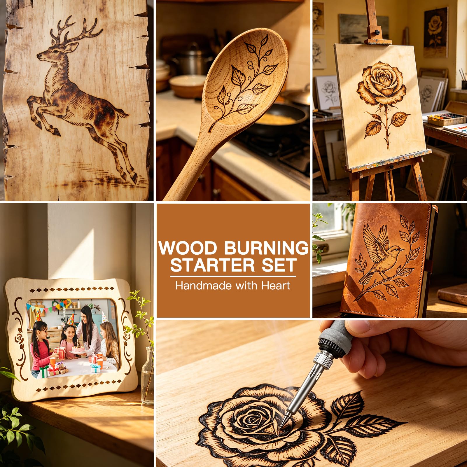 Wood Burning Kit - Beginner Pyrography Tool Set -4