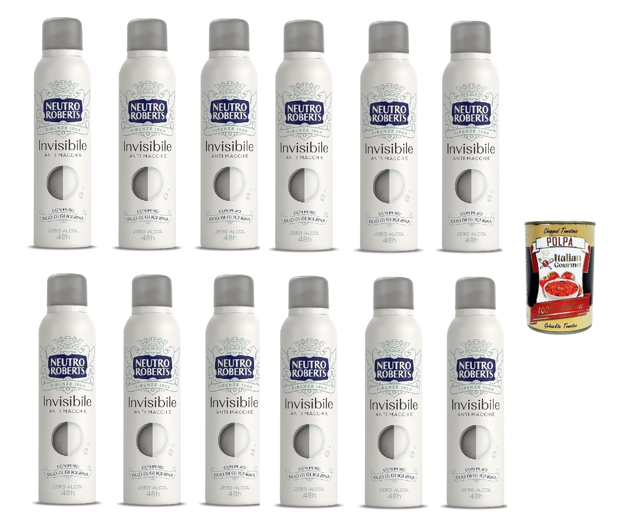 Italian Gourmet Deodorante Spray Invisible, Deo ohne Alkohol, 12 x 150ml