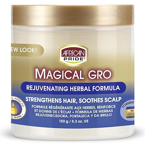 African Pride Mágico Gro rejuvenecedor fórmula de hierbas 53Oz paquete de 2 African Pride Mágico Gro rejuvenecedor fórmula de hierbas 53Oz paquete de 2