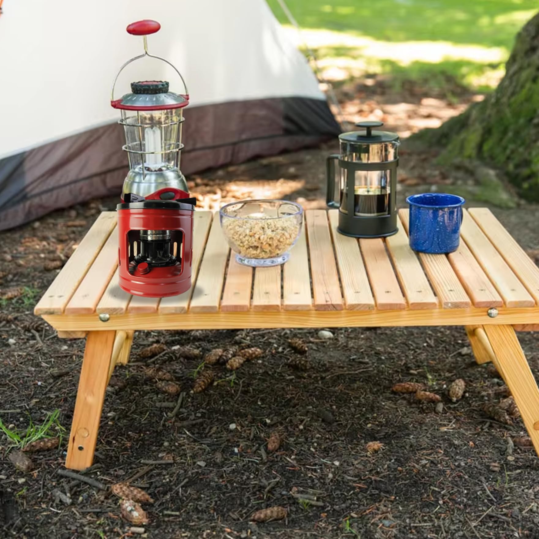 Petroleumofen, 21, 1 x 22, 1 cm, kleiner Petroleumofen aus Eisen mit 8 Baumwolldochten, winddichter tragbarer Brennerofen für den Innenbereich, Campingzubehör für 2–4 Personen