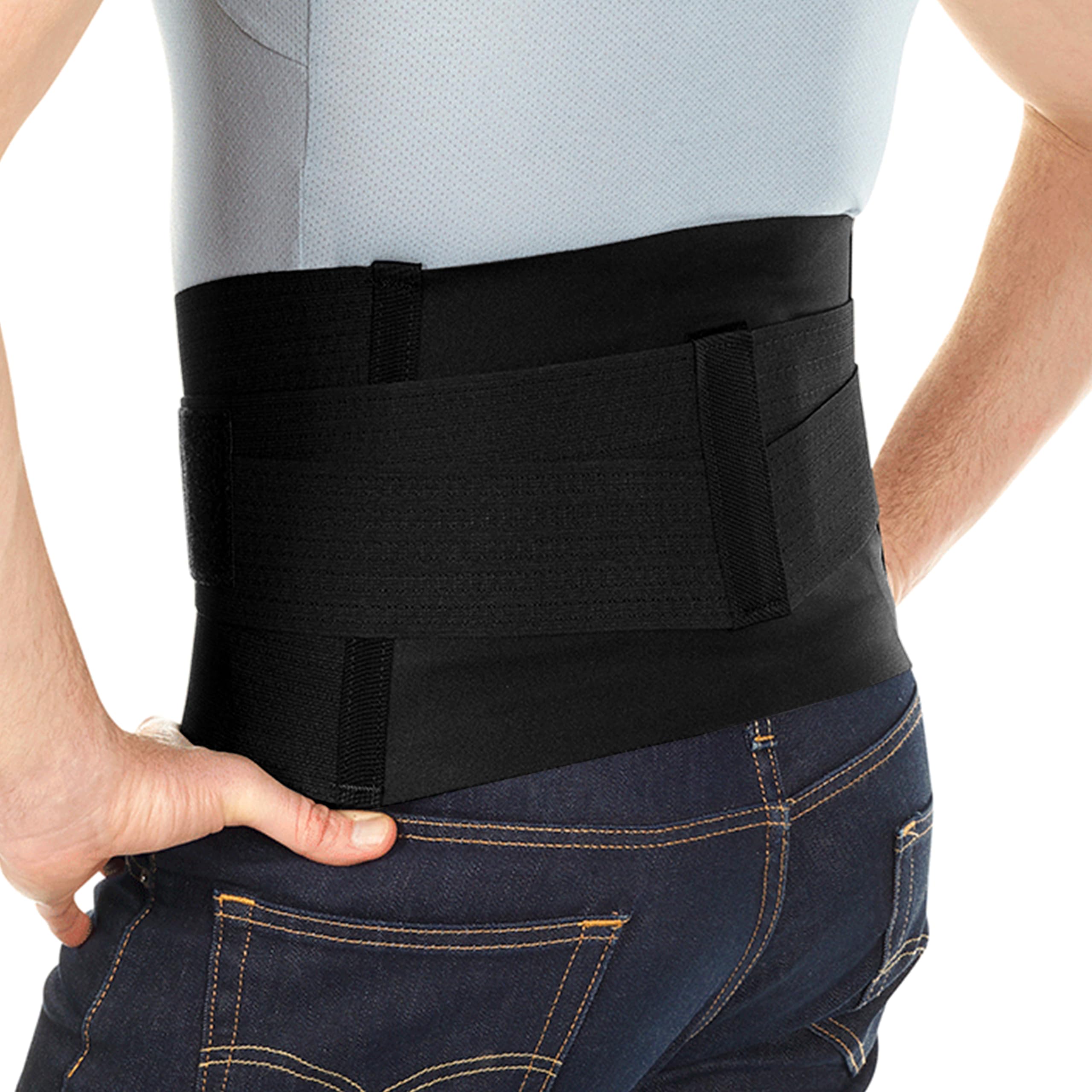 BioSkin - Tutore elastico per schiena con cuscino lombare in schiuma, per alleviare il dolore e supporto extra, misura grande