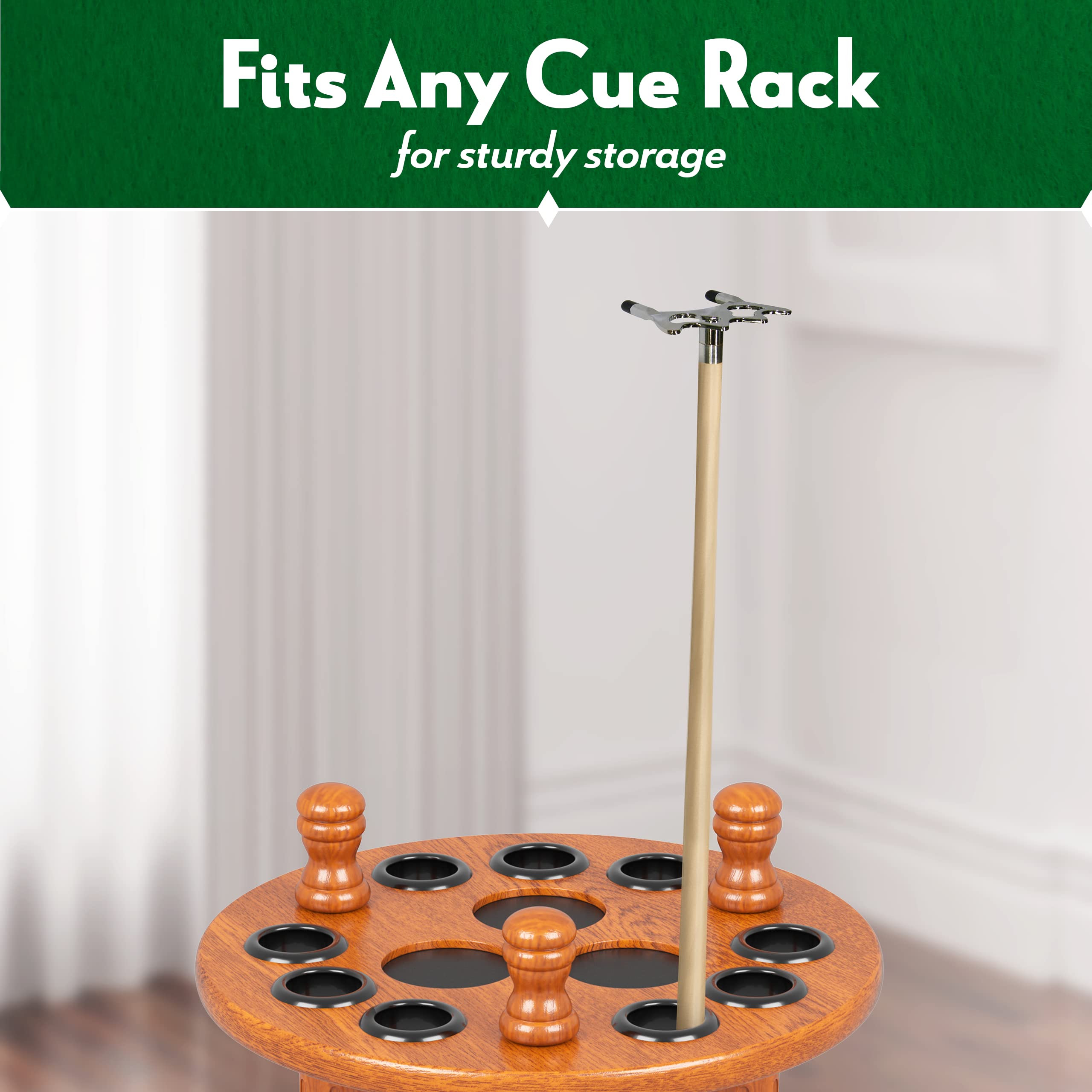 57" 2 Piece Pool Billiard Bridge Stick Cue with Regular, Spider and