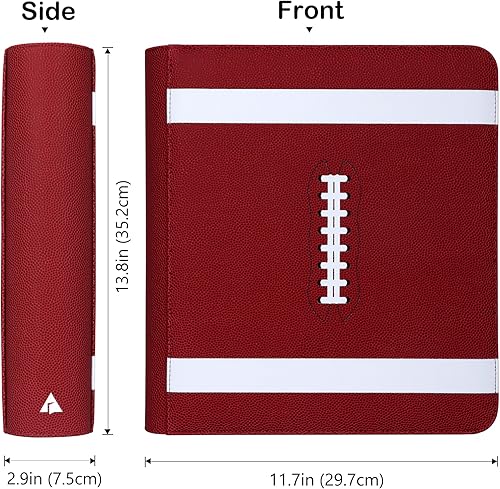 Miniatura 7 de Rayvol Carpeta de tarjetas de fútbol, 9 bolsillos 1008 carpeta de tarjetas deportivas con 112 páginas transparentes de doble cara y anillos en D de