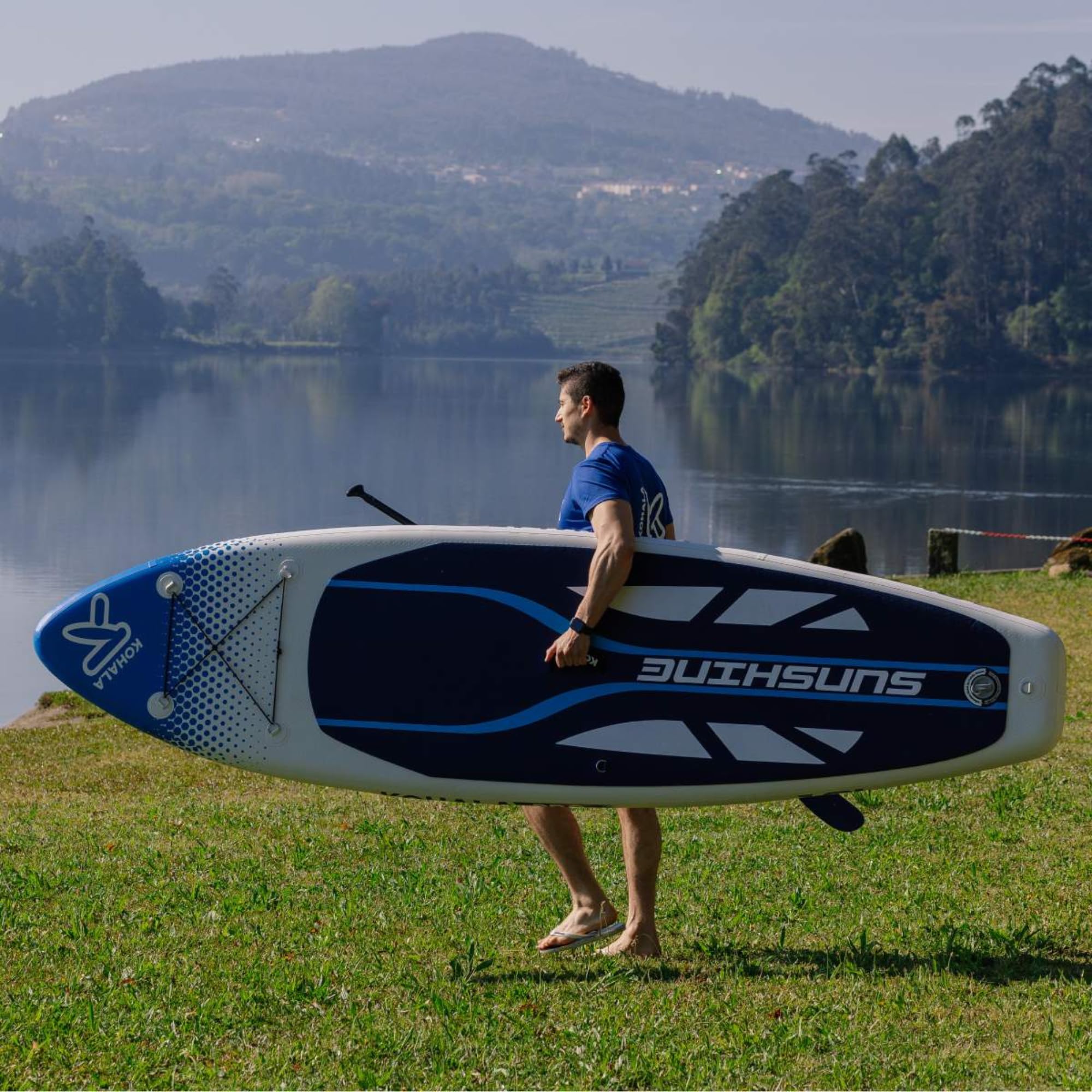 KOHALA Tabla Paddle Surf Hinchable Sunshine 10’ (305 x 81 x 12) cm | Pack Pro Completo con Remo, Bomba, Mochila, Leash y Aletas | Paddle Surf Fusion Ligera y Resistente
