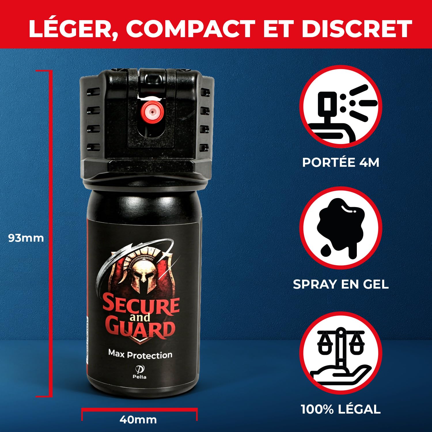 Spray di Marcatura 40ml – Secure & Guard – Gel a Schiuma Espansiva – Applicazione Istantanea e Mirata – Portata Precisa Fino a 4m - per una Sicurezza Efficace, Rapida e Dissuasiva
