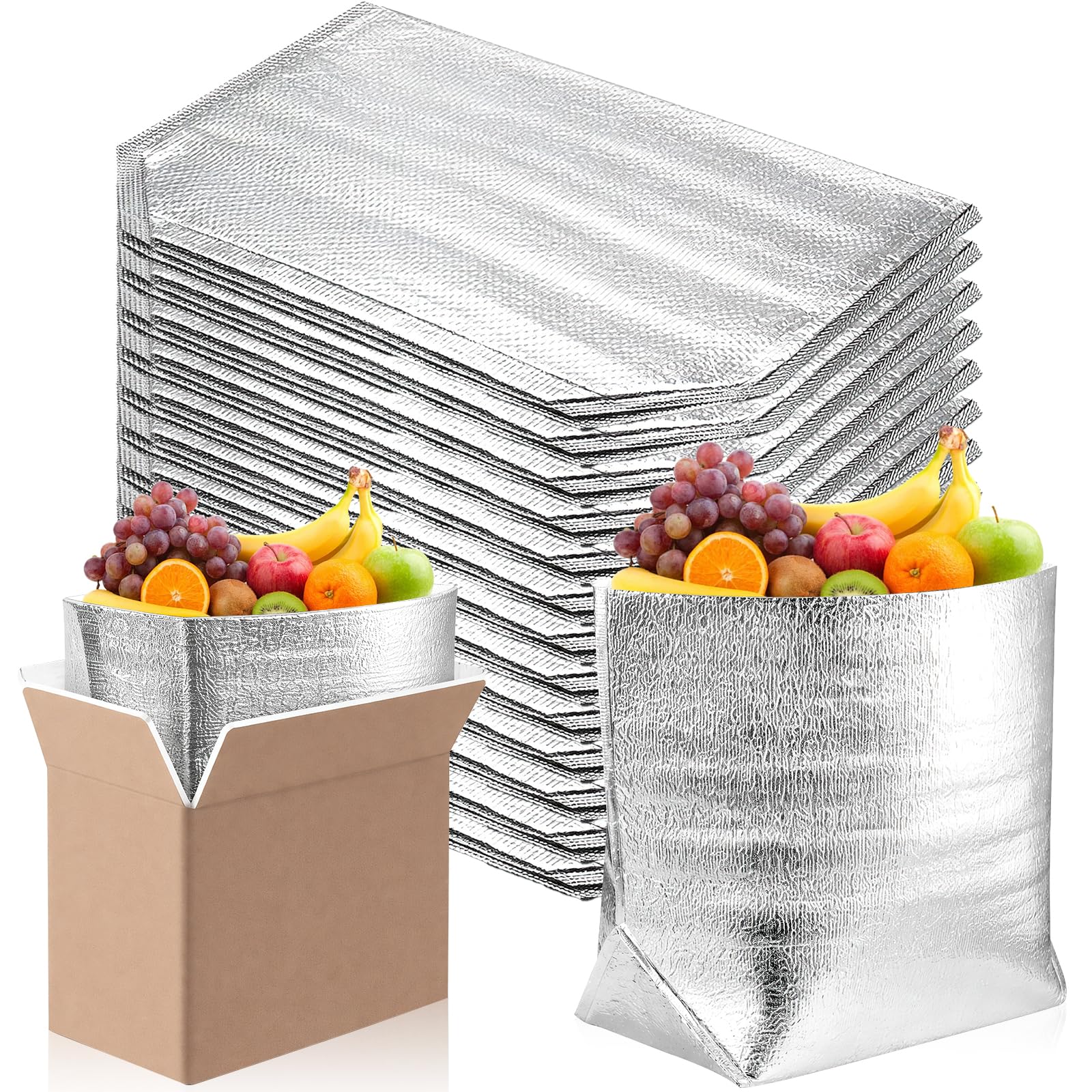 13 Insulated Shipping Bags, 34 x 24 x 33 cm Thermal Liners