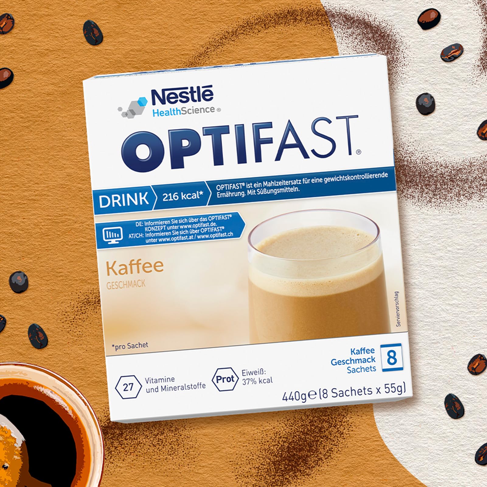 OPTIFAST home Drink Kaffee Pulver 8X55 g