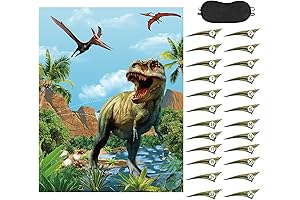 Party Game Pin the Horn on the Triceratops