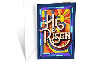 Prime Greetings Easter Card "He is Risen" - Religious, Eco-Friendly, Packaged for...