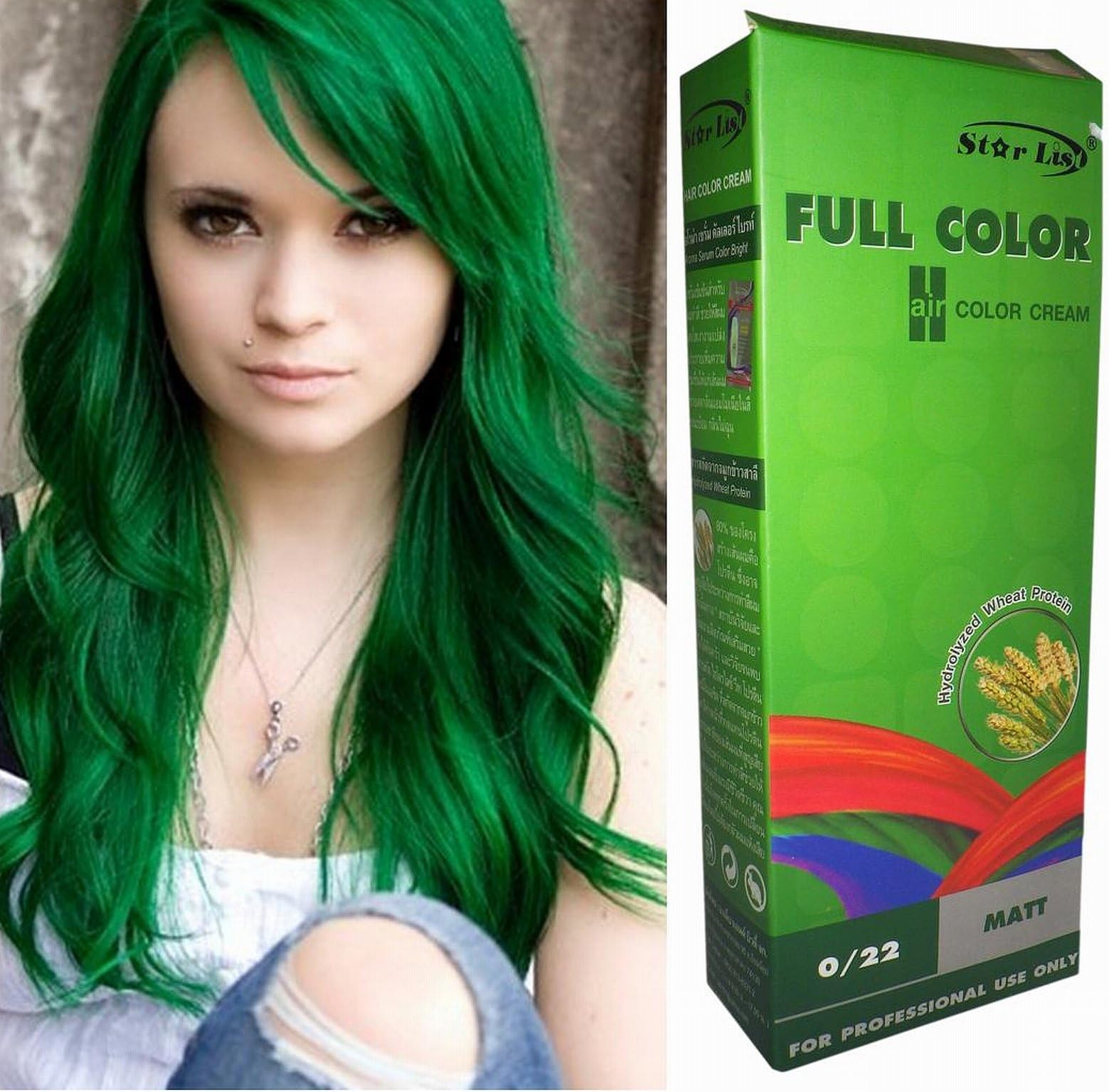 Hair Color Cream Dye Goth Cosplay Emo Punk 0/22 GREEN by Starlist