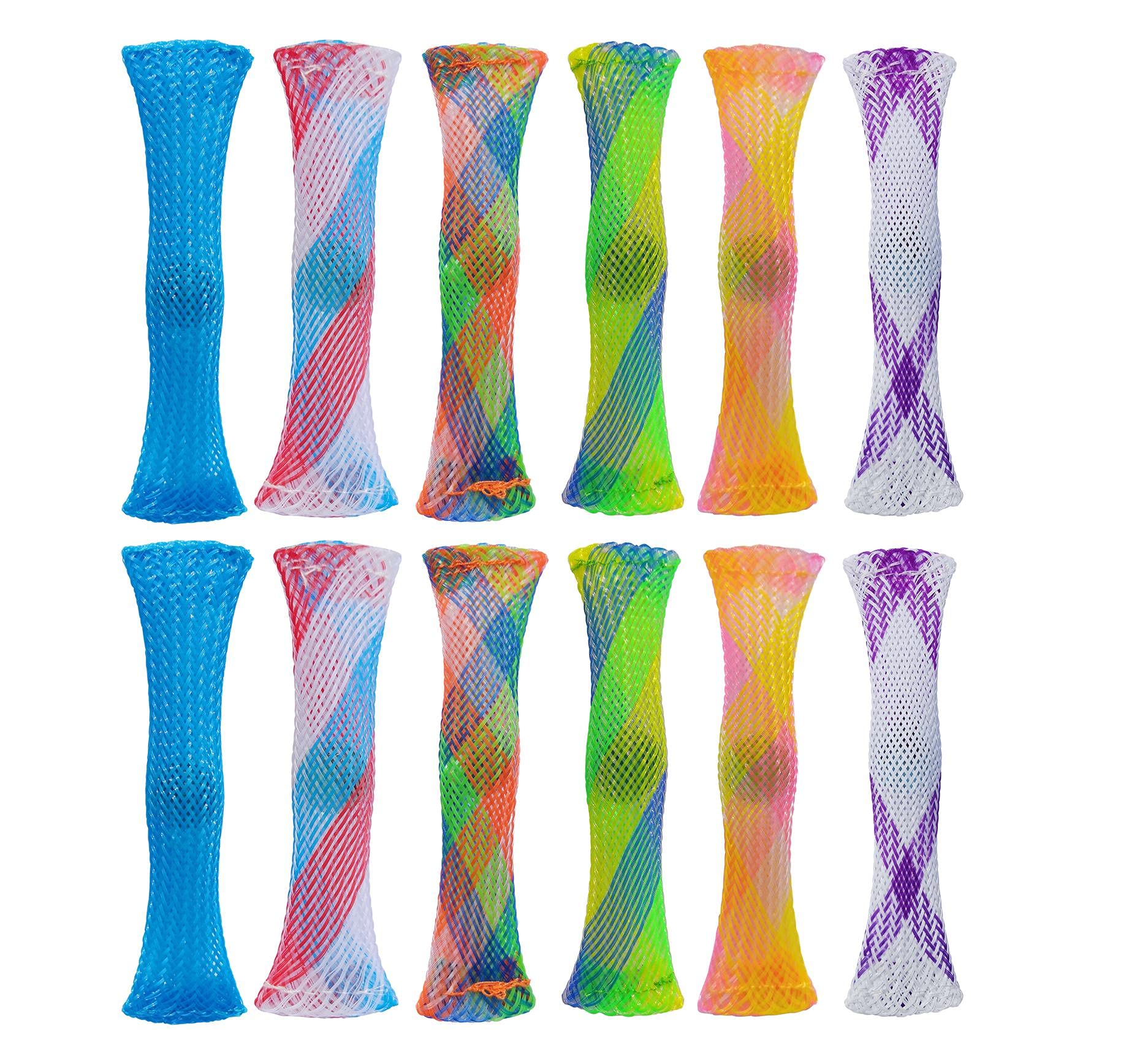 12 Pack Stress Relief and Anxiety Relief Fidget Toys,Marble Mesh (6 Color)