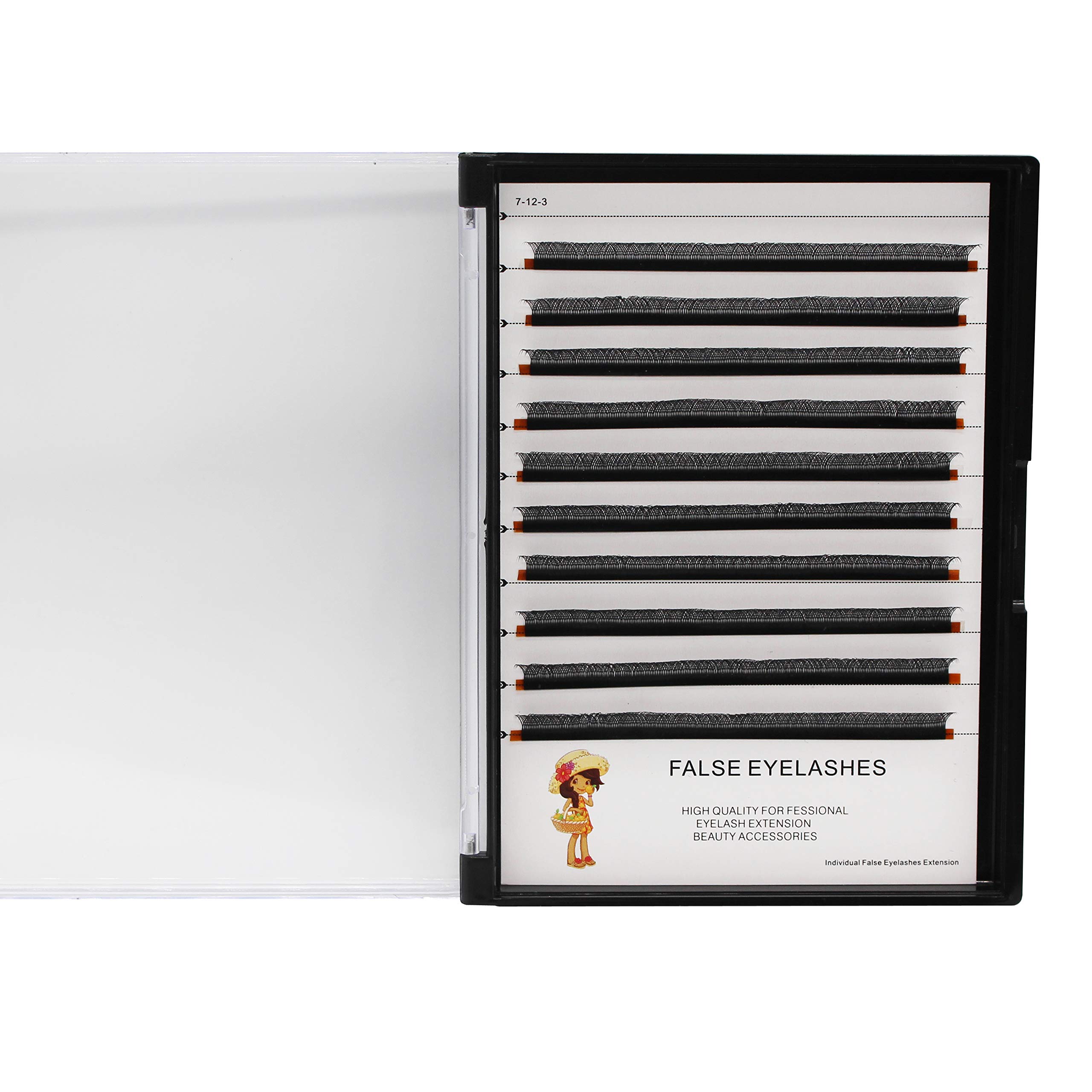 Large Tray-D Curl,Thickness 0.07mm YY Lashes Extensions Nature Long Black Soft and Light Individual False Eyelashes Grafting 3D Volume Eye Lashes Extensions 8-15MM To Choose (14mm)