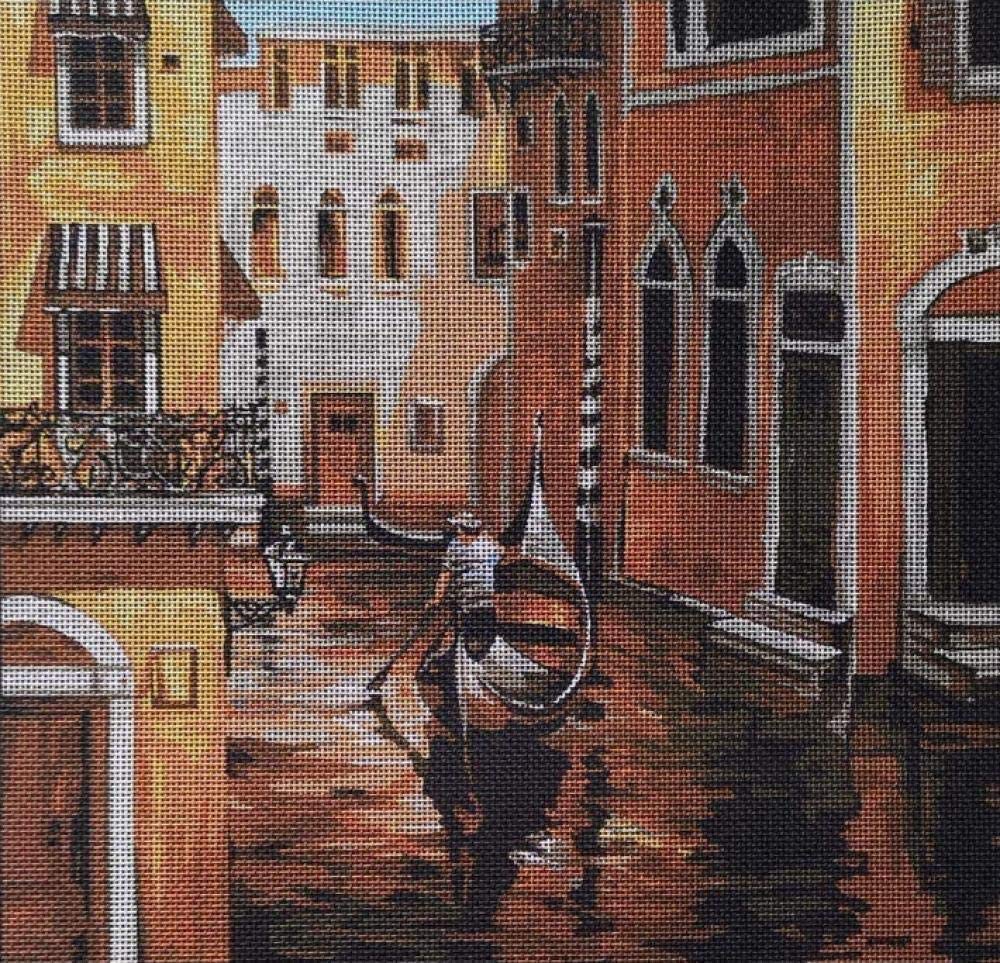 Kit de Broderie Point de Croix Venice Street 30x30 en fil de coton premium