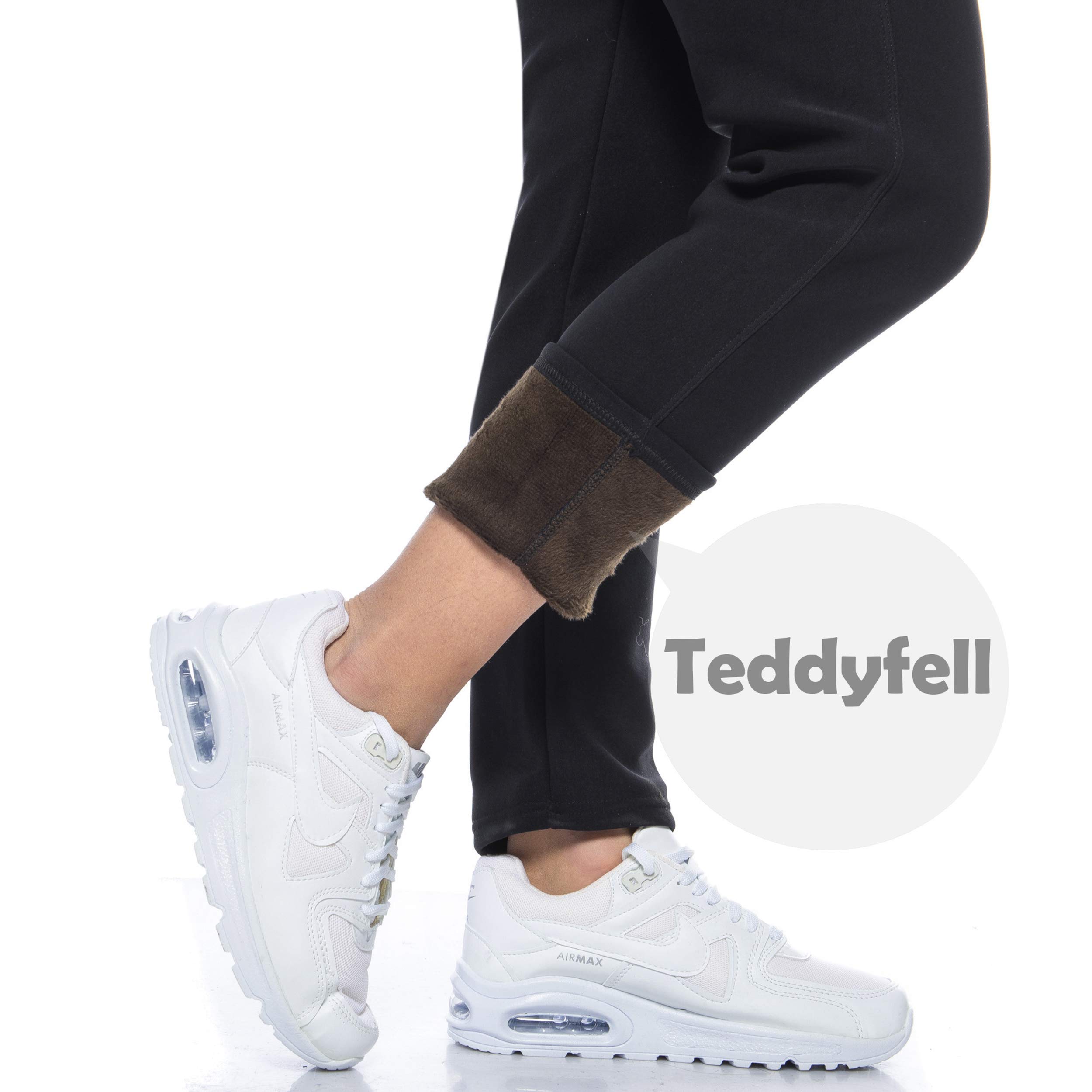 Kendindza - Pantalones térmicos para mujer, forrados con forro polar interior, opacos
