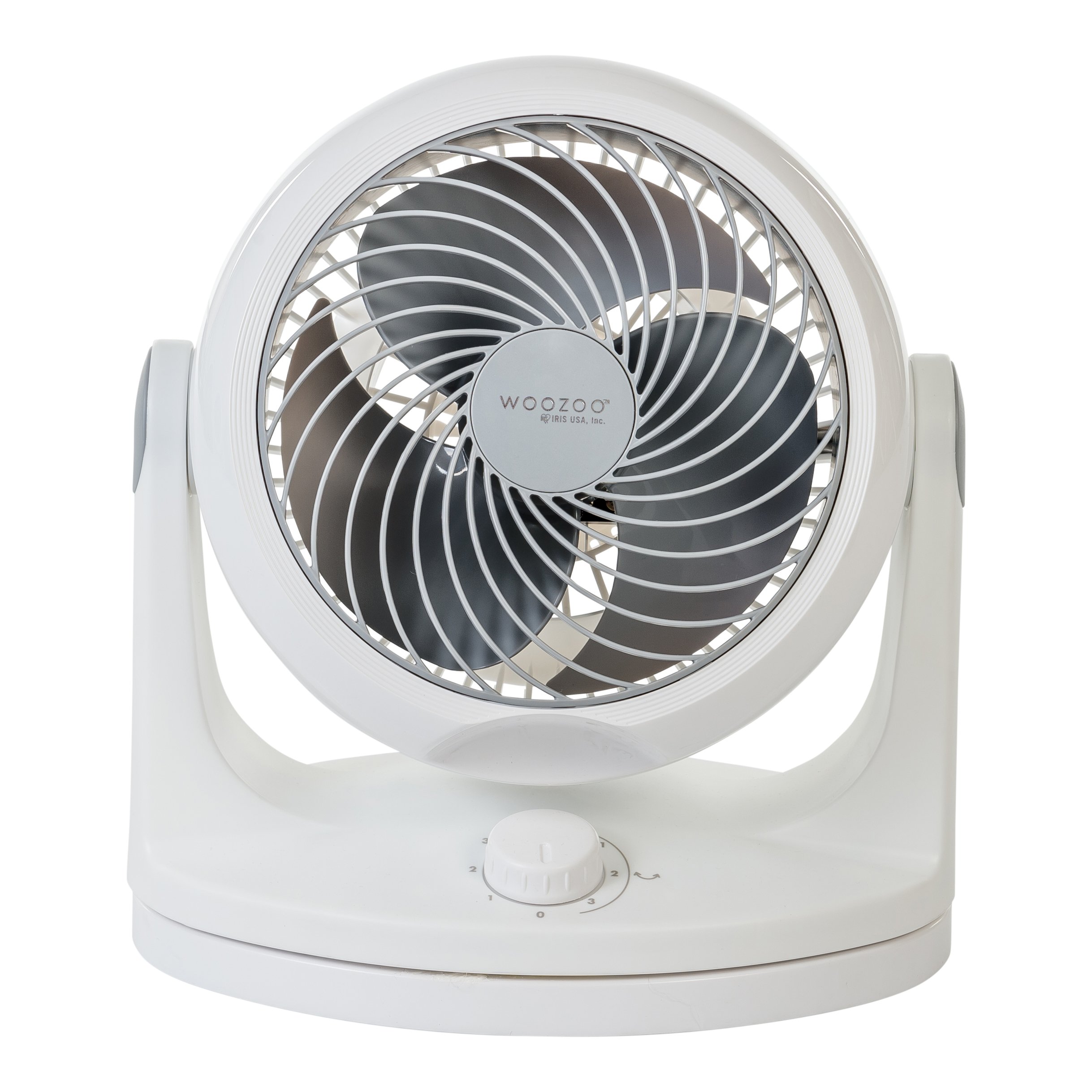 Iris Ohyama Woozoo Table Fan, 23㎡, Desk Fan, White, 3 Speeds, Silent, Compact, Portable Quiet, Oscillation, For Bedroom, Living Room, Kitchen, Air Circulator, Small, Cooling, Powerful, PCF-HD18