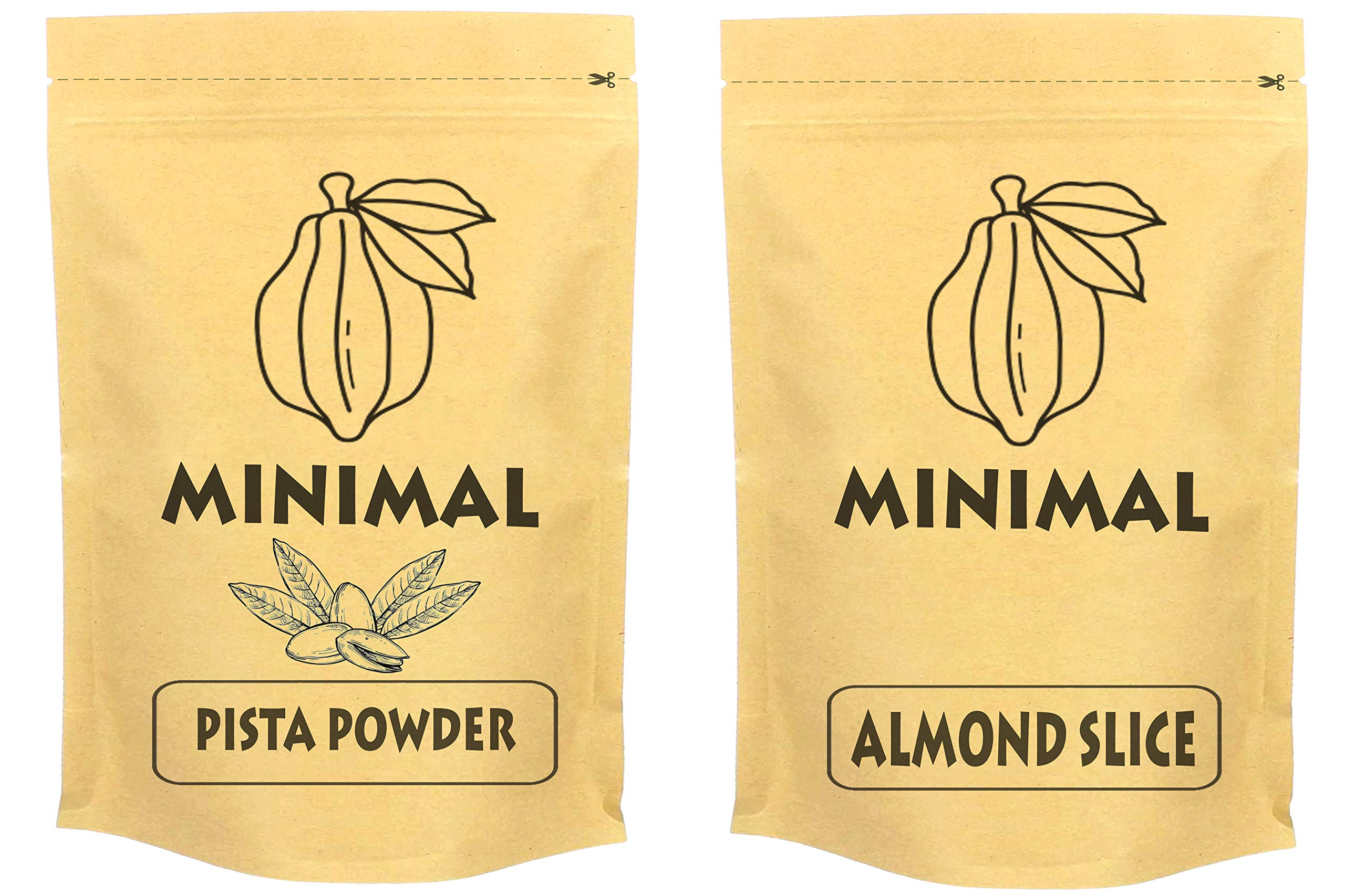 Minimal Almond Slice And Pista Slice,200g(Each 100g)