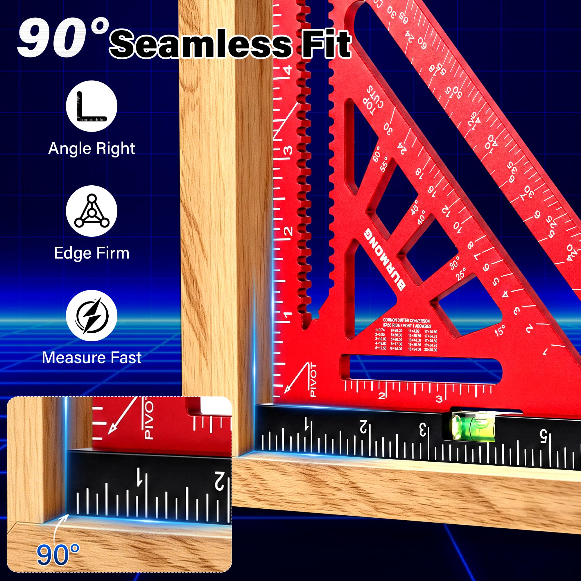 BURMONG Rafter Square - Level & 5-in-1 -3 BURMONG Rafter Square - Level & 5-in-1 -3